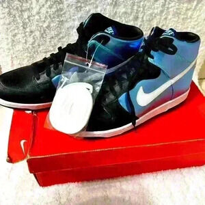 2008 NIKE DUNK HIGH PREMIUM ICE BLUE & BLACK 11.5M DS